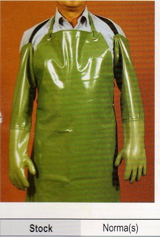 Guantes de 70 cm. DE LARGO PARA AJUSTE EN ESPALDA COLOR VERDE OLIVO PARA SAMBLASTEO Y MANEJO DE ALGUNOS QUIMICOS.
