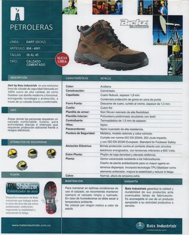 FICHA TECNICA MOD.BICKS PETROLERAS