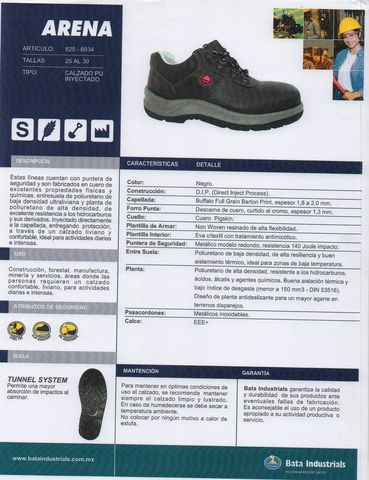 CALZADO BATA INDUSTRIALS MOD. ARENA